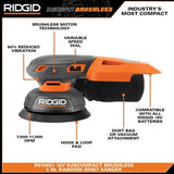 RIDGID 18V SubCompact Brushless Random Orbit Sander (Tool Only)
