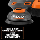 RIDGID 18V SubCompact Brushless Random Orbit Sander (Tool Only)