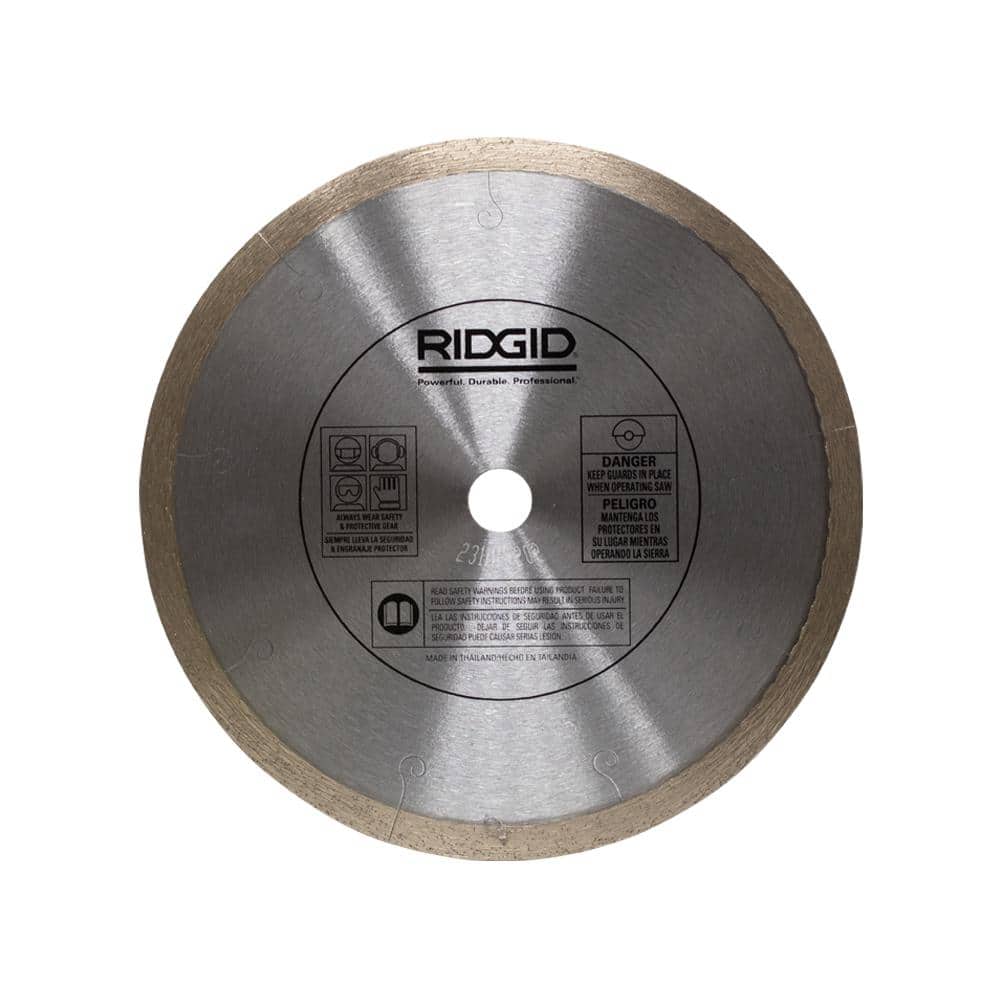 RIDGID 7 in. Premium Tile Diamond Blade, 5/8 in. Arbor, Continuous Rim