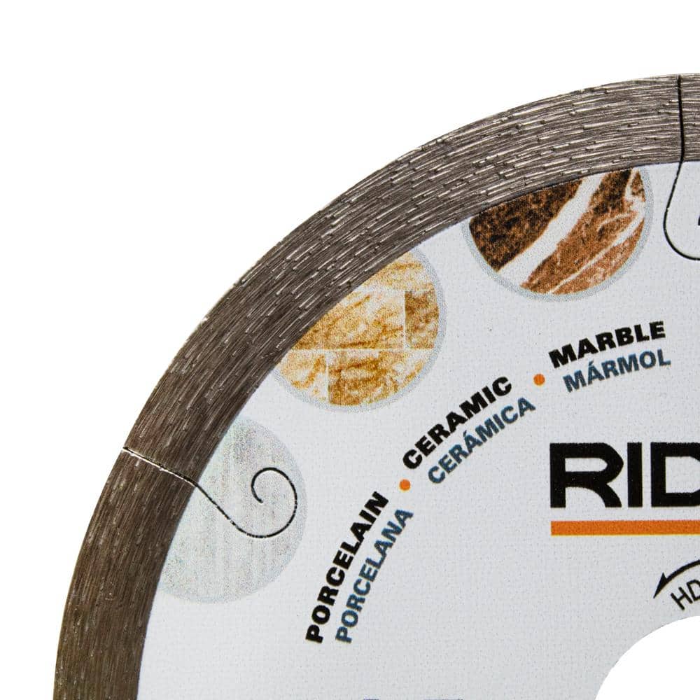 RIDGID 7 in. Premium Tile Diamond Blade, 5/8 in. Arbor, Continuous Rim