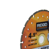 RIDGID 4.5 in. Metal Cutting Diamond Blade, Segmented Rim