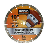 RIDGID 10 in. Segmented Diamond Masonry Blade, DM 7/8 in. – 5/8 in. Arbor