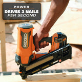 RIDGID 18V Brushless Cordless 30° Framing Nailer Kit w/ 4.0 Ah Battery and Charger with 18V Lithium-Ion 4.0 Ah Battery (2-Pack)