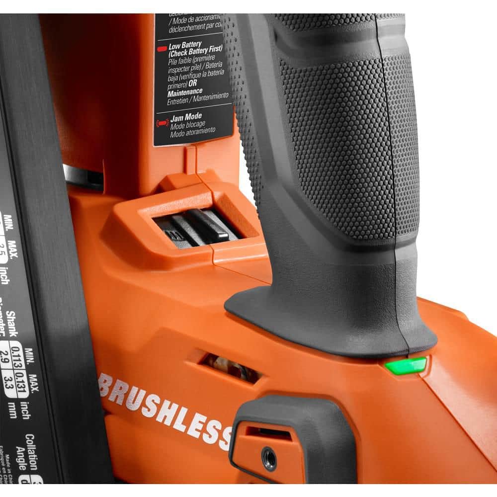 RIDGID 18V Brushless Cordless 30° Framing Nailer Kit w/ 4.0 Ah Battery and Charger with 18V Lithium-Ion 4.0 Ah Battery (2-Pack)