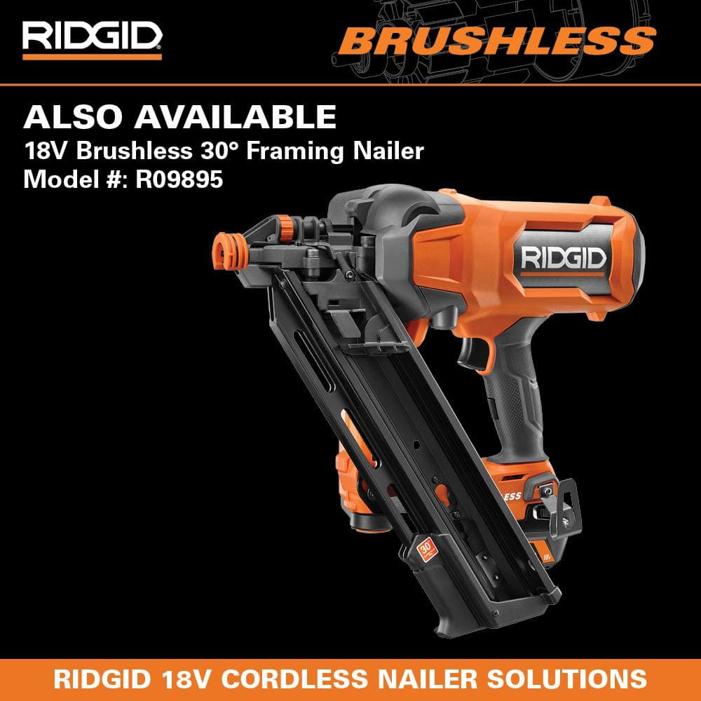 RIDGID 30 to 34-Degree 3-1/2 in. Clipped Head Framing Nailer