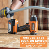 RIDGID 18V Cordless Compact Heat Gun Kit with 2.0 Ah Battery and Charger