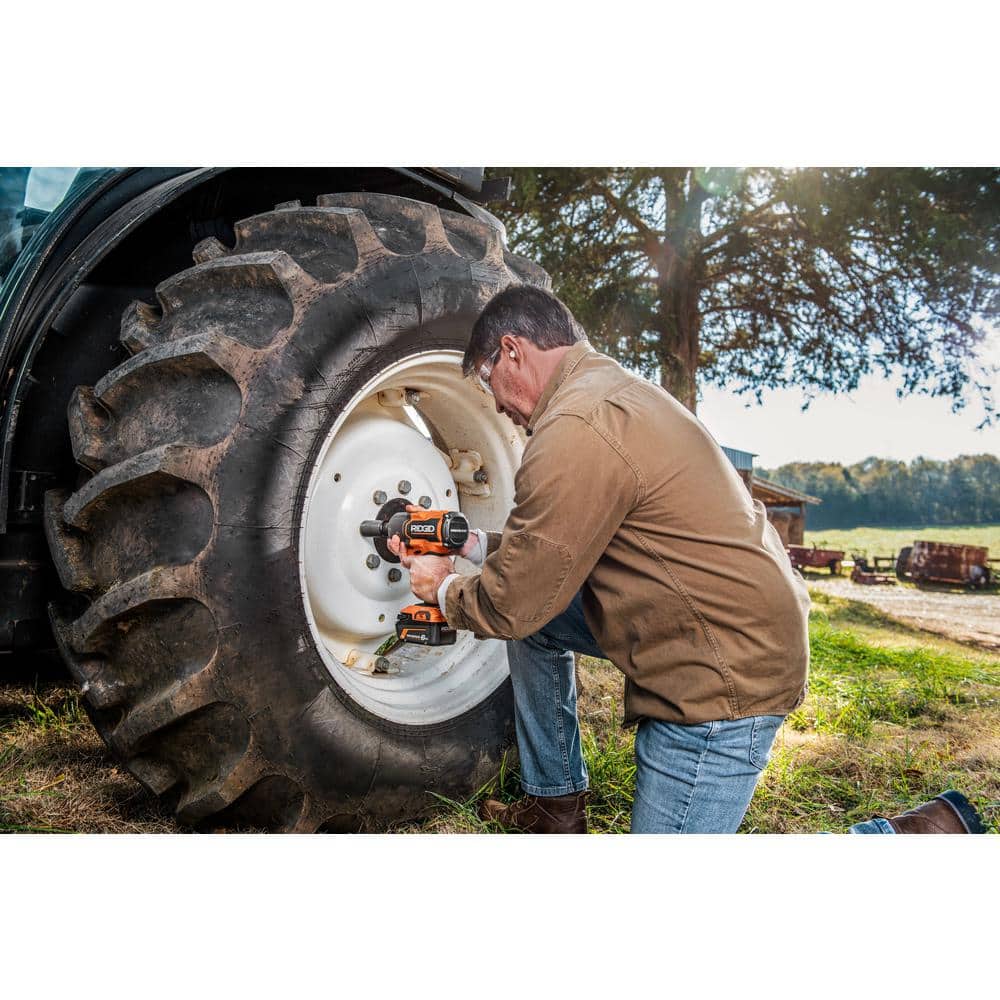 RIDGID 18V Brushless Cordless 3/4 in. High Torque Impact Wrench (Tool Only) with Protective Boot