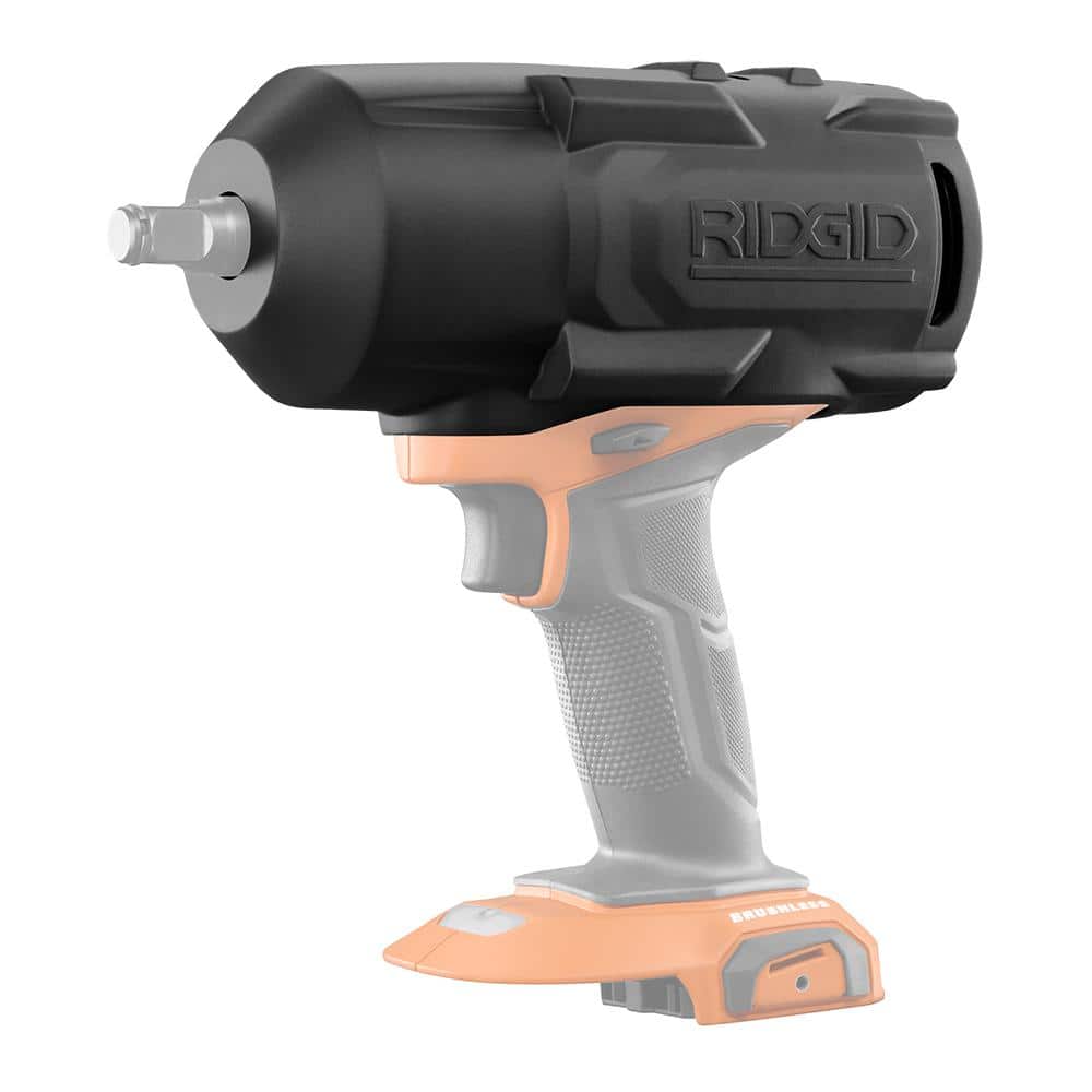 RIDGID 18V Brushless Cordless 3/4 in. High Torque Impact Wrench (Tool Only) with Protective Boot