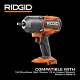 RIDGID 18V Brushless Cordless 3/4 in. High Torque Impact Wrench (Tool Only) with Protective Boot