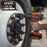 RIDGID 18V Brushless Cordless 3/4 in. High Torque Impact Wrench with FREE 4.0 Ah Lithium-Ion Battery