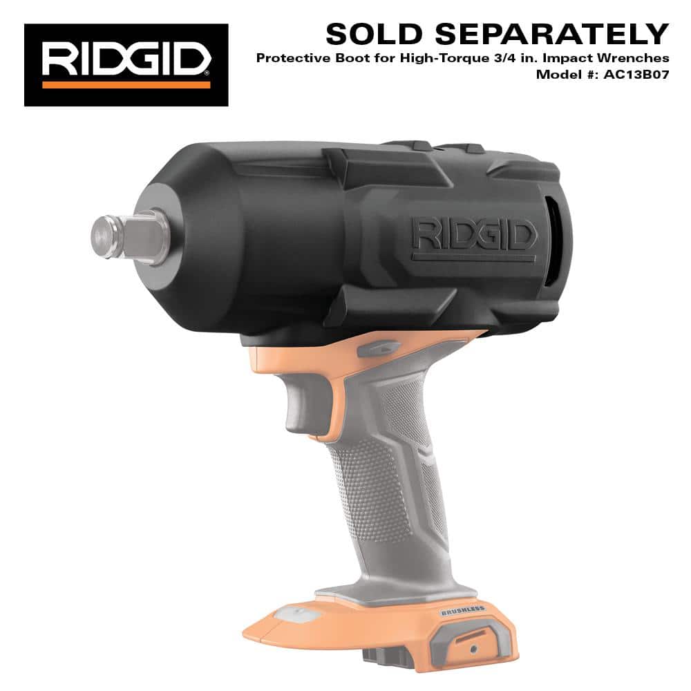 RIDGID 18V Brushless Cordless 3/4 in. High Torque Impact Wrench (Tool Only)