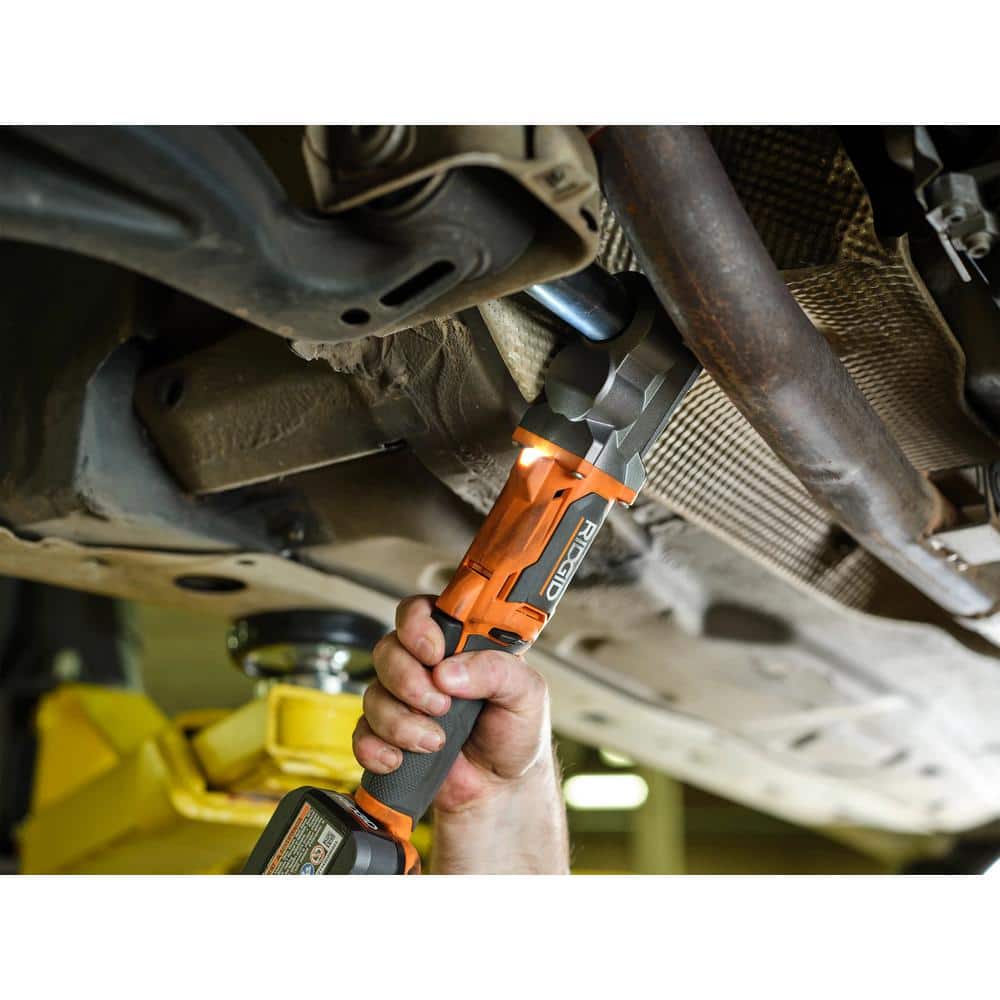 RIDGID 18V Brushless Cordless SubCompact 3/8 in. Right Angle Impact Wrench with Protective Boot (Tool Only)