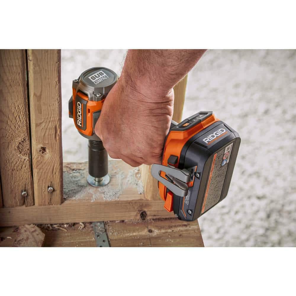 RIDGID 18V SubCompact Brushless Cordless 3/8 in. Impact Wrench and 18V SubCompact Brushless 1/2 in. Impact Wrench (Tools Only)