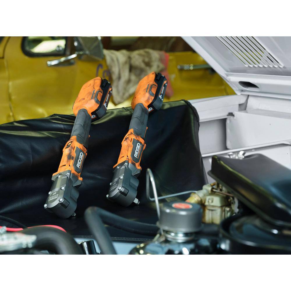 RIDGID 18V Brushless Cordless SubCompact 1/2 in. Right Angle Impact Wrench with Protective Boot (Tool Only)