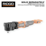 RIDGID 18V Brushless Cordless SubCompact 1/2 in. Right Angle Impact Wrench with with 2.0 Ah MAX Output Battery