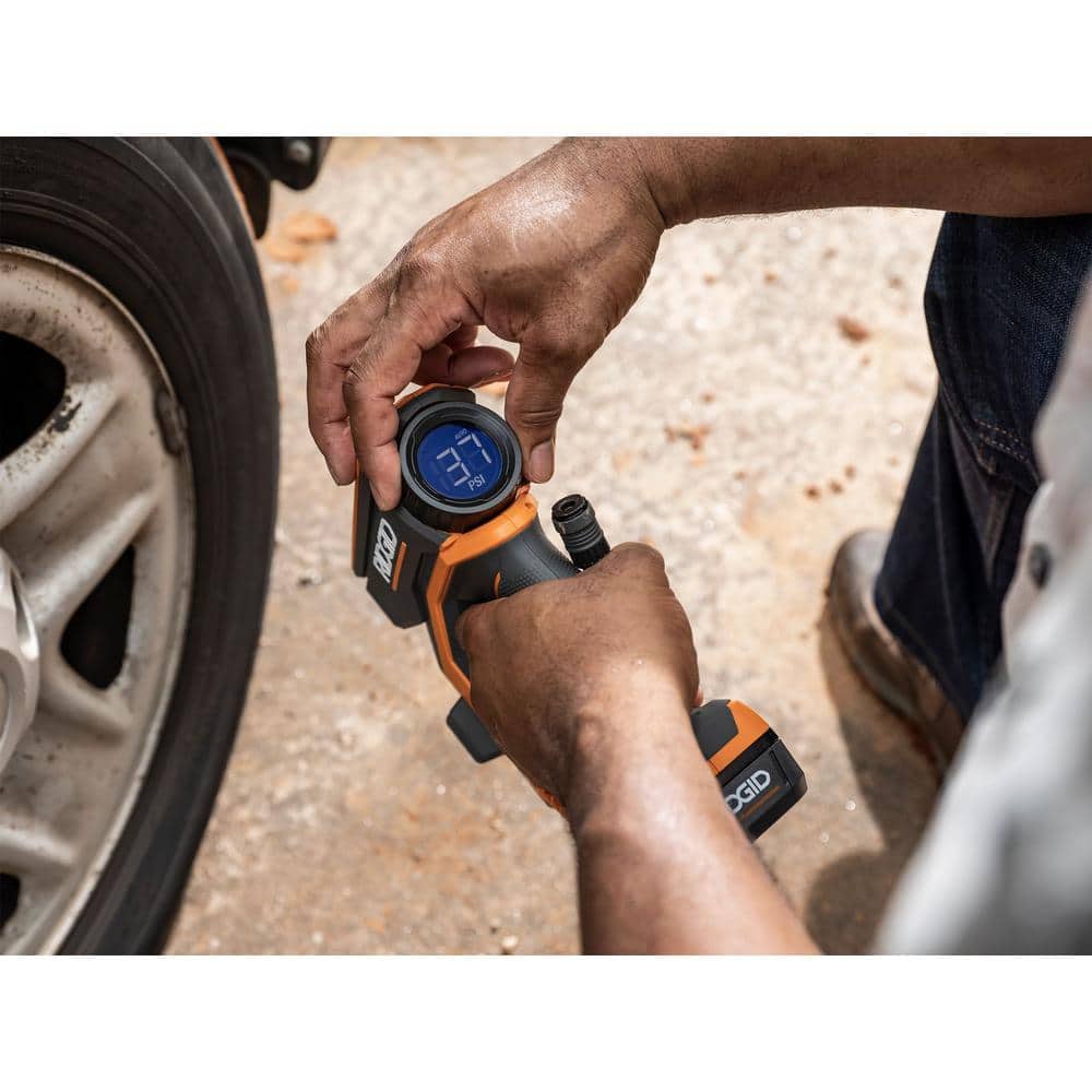 RIDGID 18V Cordless Portable Inflator (Tool Only)