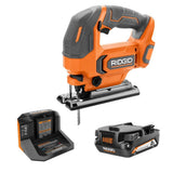 RIDGID 18V Cordless Jig Saw Kit with 2.0 Ah Lithium-Ion Battery and Charger