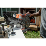 RIDGID 18V Miter Saw with Kit with (2) 4.0 Ah MAX Output Batteries and Charger with 18V Brushless Sliding Miter Saw