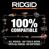 RIDGID 18V Miter Saw with Kit with (2) 4.0 Ah MAX Output Batteries and Charger with 18V Brushless Sliding Miter Saw