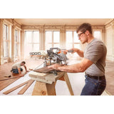 RIDGID 18V Miter Saw with Kit with (2) 4.0 Ah MAX Output Batteries and Charger with 18V Brushless Sliding Miter Saw