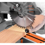 RIDGID 18V Miter Saw with Kit with (2) 4.0 Ah MAX Output Batteries and Charger with 18V Brushless Sliding Miter Saw