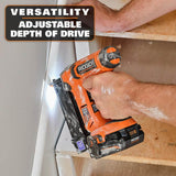 RIDGID 18V Cordless 23 Gauge 1-3/8 in. Headless Pin Nailer Kit with 2.0 Ah Battery and Charger