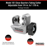 RIDGID #101 Close Quarters Tubing Cutter, 1/4 in. to 1-1/8 in. Capacity