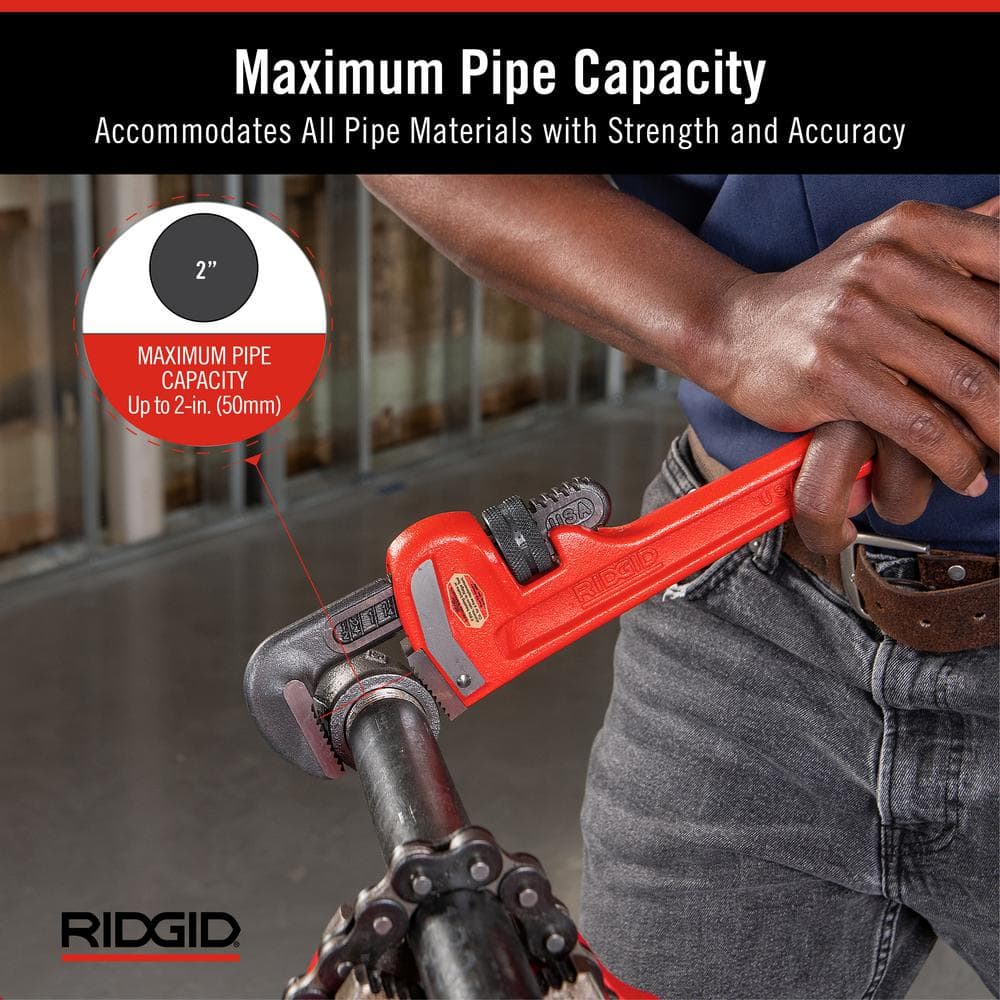 RIDGID 14 in. Heavy-Duty Straight Pipe Wrench