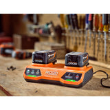 RIDGID 18V Dual Port Charger with (2) 8.0 Ah MAX Output EXP Batteries with 18V Dual Port Simultaneous Charger