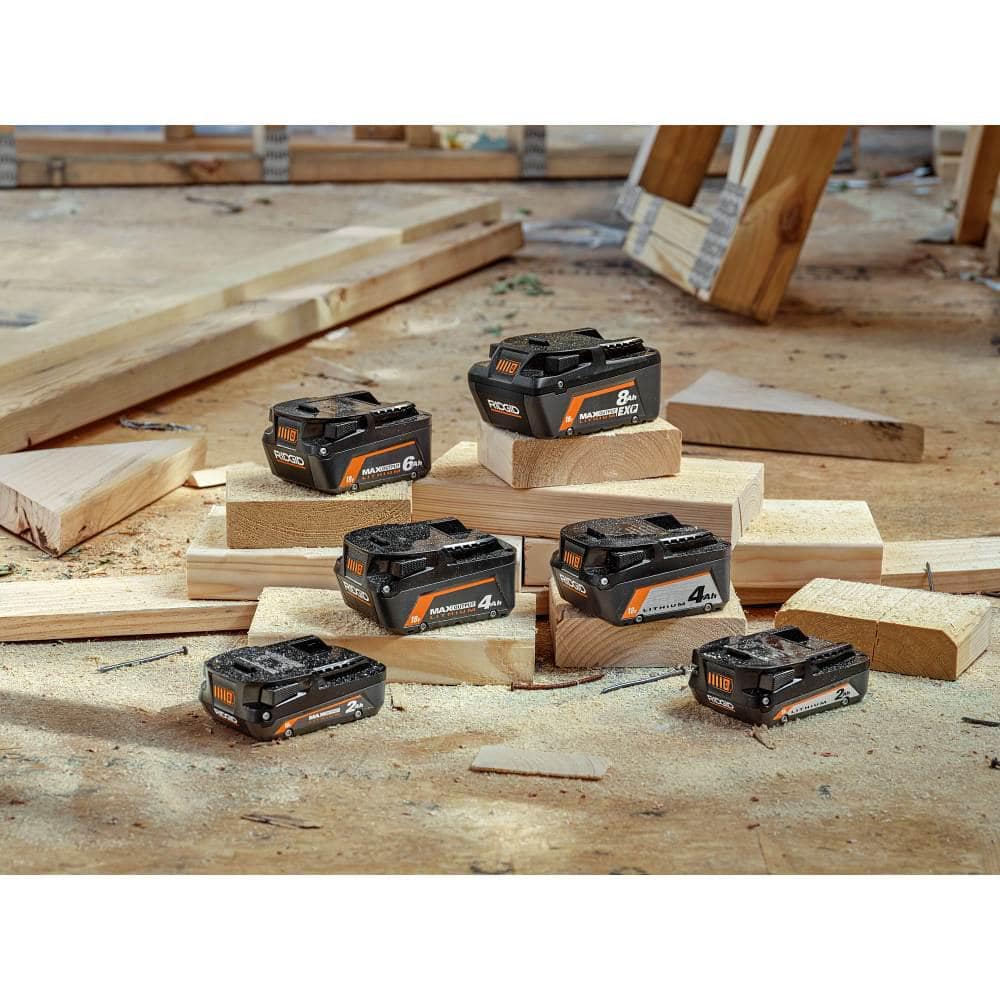 RIDGID 18V 8.0 Ah Max Output EXP Lithium-Ion Battery (2-Pack)