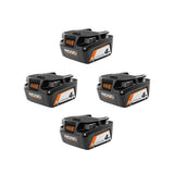 RIDGID 18V Lithium-Ion 4.0 Ah Battery (4-Pack)
