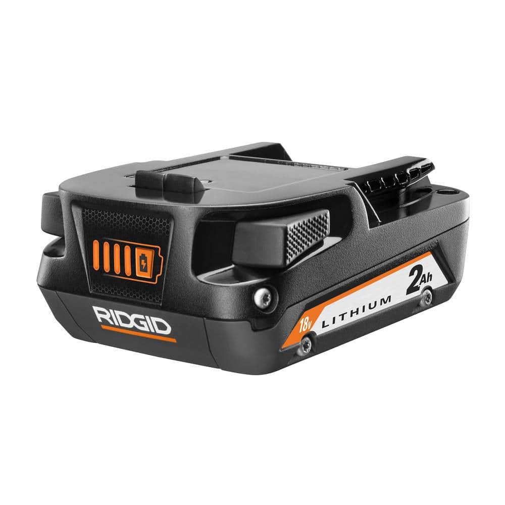 RIDGID 18-Volt Lithium-Ion 2.0 Ah Battery Pack and Charger Kit
