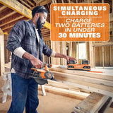 RIDGID 18V Dual Port Simultaneous Charger