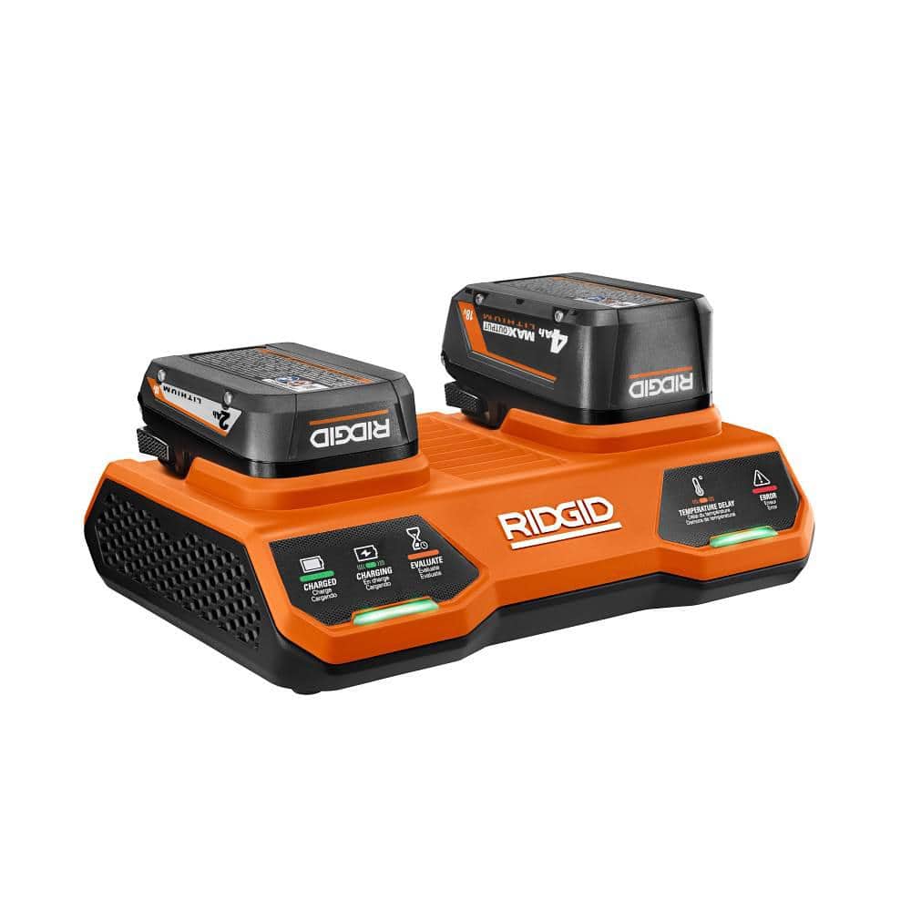 RIDGID 18V Dual Port Simultaneous Charger