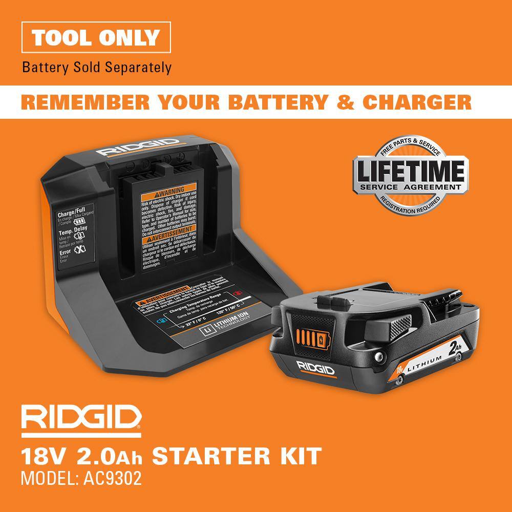 RIDGID 18V Brushless Cordless 18-Gauge 2-1/8 in. Brad Nailer with Brushless Cordless 3-Speed 1/4 in. Impact Driver (Tools Only)