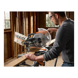 RIDGID 18V Brushless Cordless 2-Tool Combo Kit with (2) Batteries, Charger, Bag, and 15 Amp 10 in. Dual Bevel Miter Saw