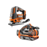RIDGID 18-Volt Cordless 2-Tool Combo Kit with OCTANE Brushless Jig Saw and Brushless 3 in. x 18 in. Belt Sander (Tools Only)