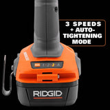 RIDGID 18V Cordless 3-Tool Combo Kit with LED Light, SubC Impact Wrench, Extended Reach Ratchet, (2) 2.0 Ah Batteries & Charger