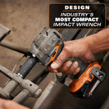 RIDGID 18V Cordless 3-Tool Combo Kit with LED Light, SubC Impact Wrench, Extended Reach Ratchet, (2) 2.0 Ah Batteries & Charger