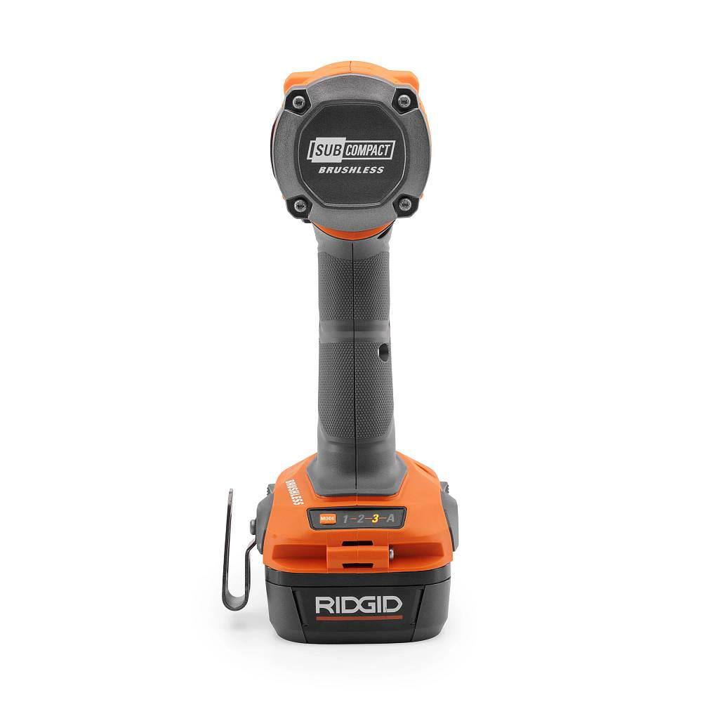 RIDGID 18V Cordless 3-Tool Combo Kit with LED Light, SubC Impact Wrench, Extended Reach Ratchet, (2) 2.0 Ah Batteries & Charger