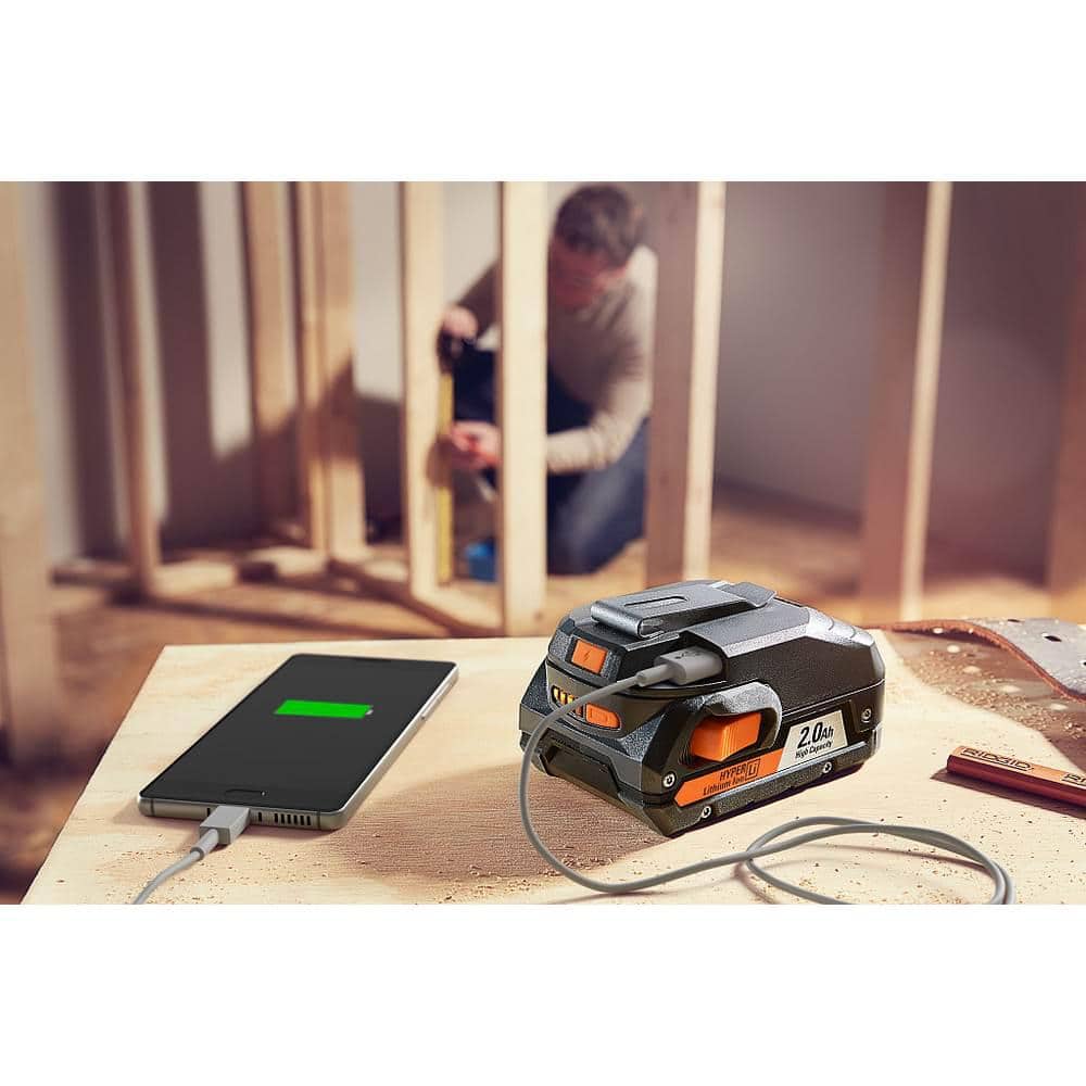 RIDGID 18V Cordless High Pressure Inflator and Portable Power Source with Activate Button (Tools Only)