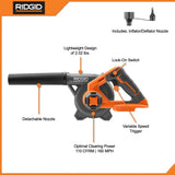 RIDGID 18V Cordless 3-Tool Combo Kit w/ SubCompact Brushless Multi-Material Saw, Caulk Gun, & Compact Jobsite Blower(ToolsOnly)