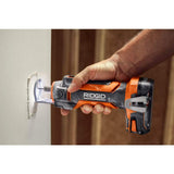RIDGID 18V Brushless Cordless 2-Tool Combo Kit w/ Hammer Drill, Impact Driver, Batteries, Charger, Bag & Cut Out Tool