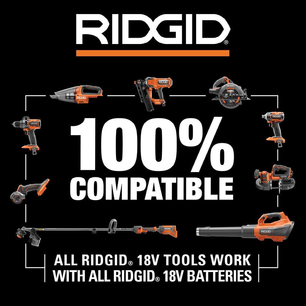 RIDGID 18V Brushless Cordless 2-Tool Combo Kit w/ Hammer Drill, Impact Driver, Batteries, Charger, Bag & Recip Saw
