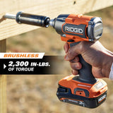 RIDGID 18V Brushless Cordless 2-Tool Combo Kit w/ Hammer Drill, Impact Driver, Recip Saw, Batteries, Charger, & Bag