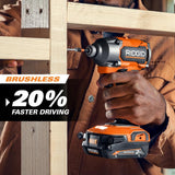 RIDGID 18V Brushless Cordless 2-Tool Combo Kit w/ Hammer Drill, Impact Driver, Recip Saw, Batteries, Charger, & Bag