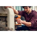 RIDGID 18V Cordless 4-Tool Combo Kit with (1) 4.0 Ah Battery, (1) 2.0 Ah Battery, Charger, and Bag