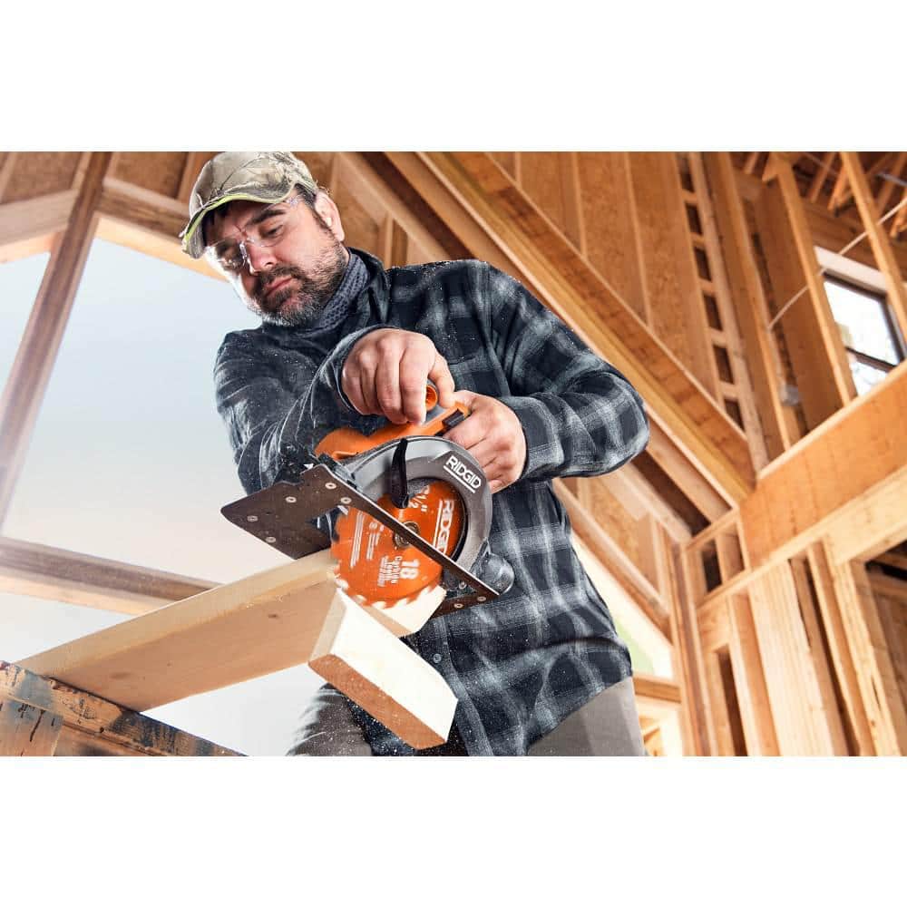 RIDGID 18V Cordless 4-Tool Combo Kit with (1) 4.0 Ah Battery, (1) 2.0 Ah Battery, Charger, and Bag