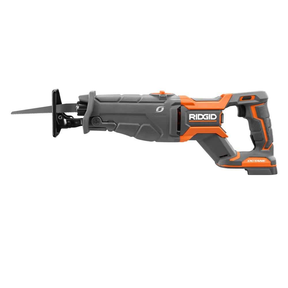 RIDGID 18V OCTANE Brushless Cordless Reciprocating Saw with 9.0Ah OCTANE Battery (Charger Not Included)