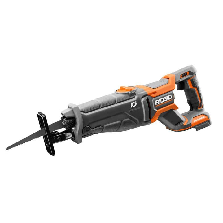 RIDGID 18V OCTANE Brushless Cordless Reciprocating Saw with 9.0Ah OCTANE Battery (Charger Not Included)